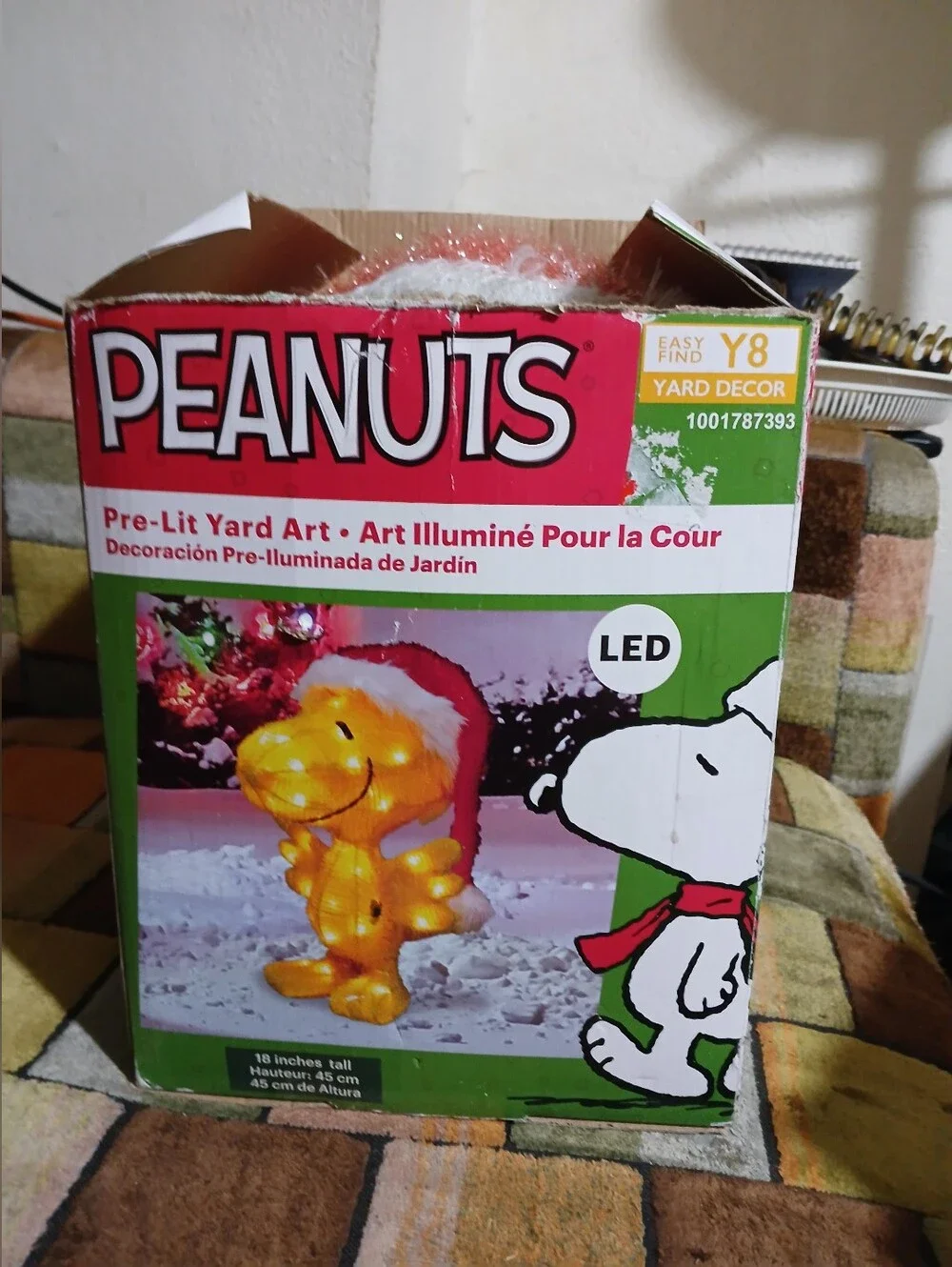 Peanuts Woodstock Light-Up Holiday Figurine - Yellow